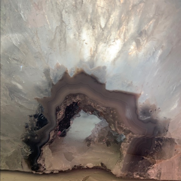 Agate Candle Holder Crystal Druzy Decor - Picture 3 of 8